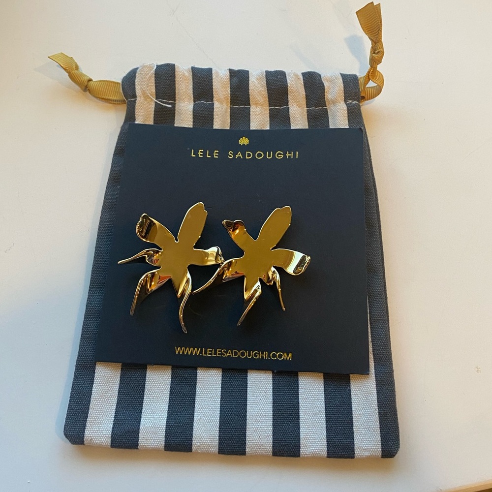 Lele Sadoughi Water Lily Earrings (never worn!)